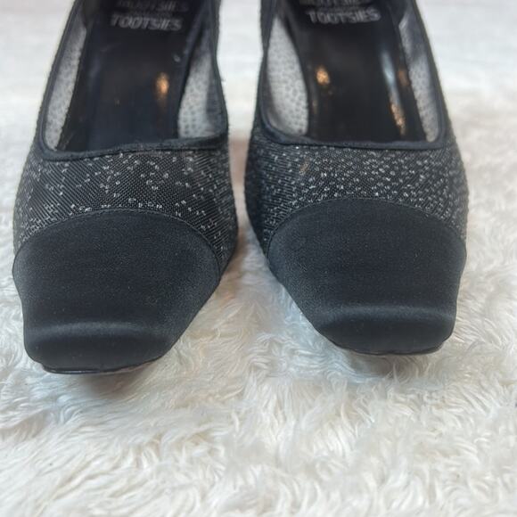 Mootsies Tootsies black square toe Momindi heels, size 7.5 - Picture 3 of 11